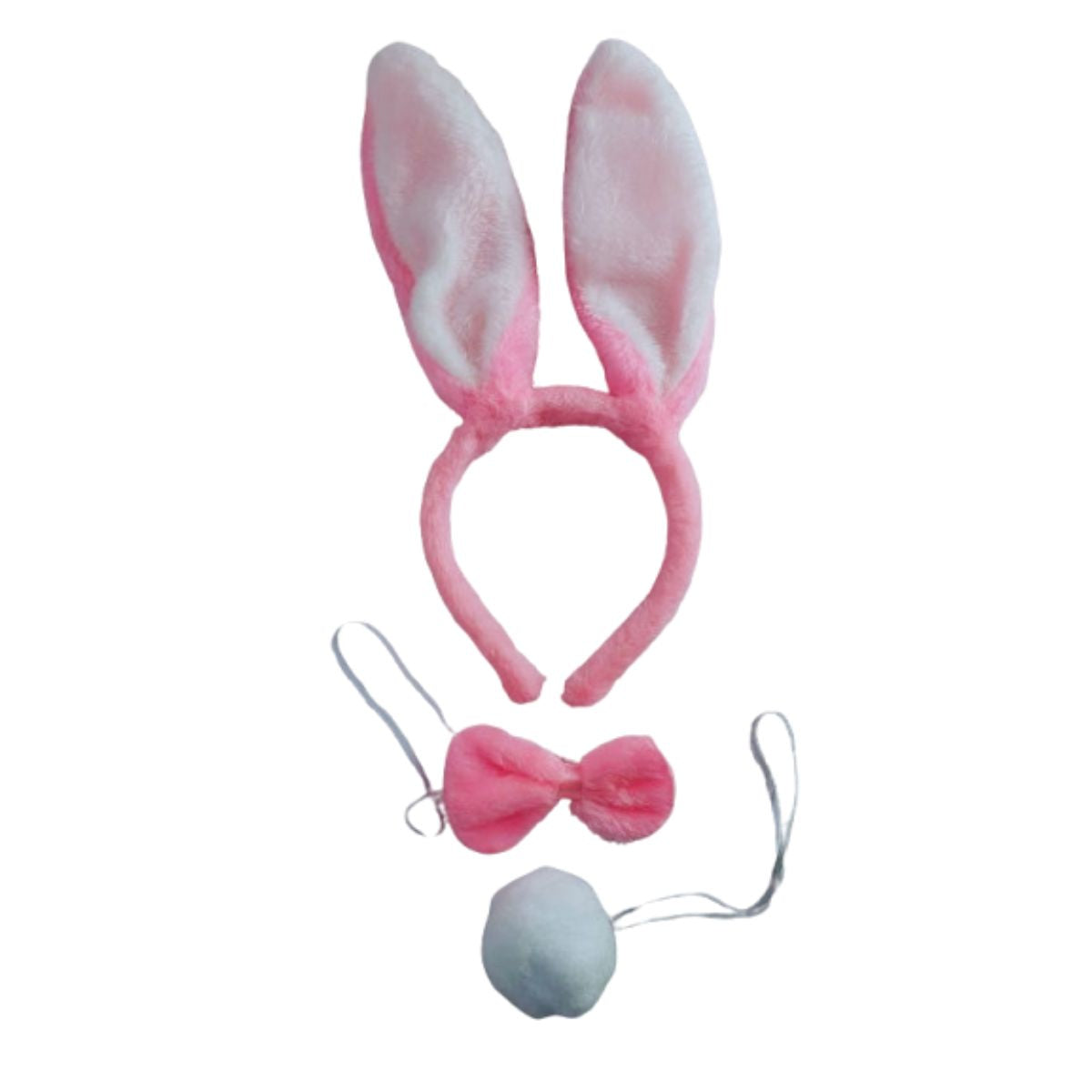 Kit Fantasia Coelhinha Tiara/Gravata/Rabinho Coelho Rosa Kit Fantasia Coelhinha Tiara/Gravata/Rabinho Coelho Rosa